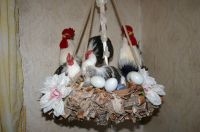 Toller großer Dekokranz zum Aufhängen Motiv Hühner mit Eiern Bayern - Schöllkrippen Vorschau