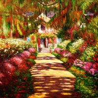 Claude Monet - Pfad in Monet´s Garten m98571 120x120cm Ölbild Berlin - Treptow Vorschau