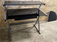 Schreibtisch mit Tastaturauszug und Anbau Metall / Glas Berlin - Pankow Vorschau