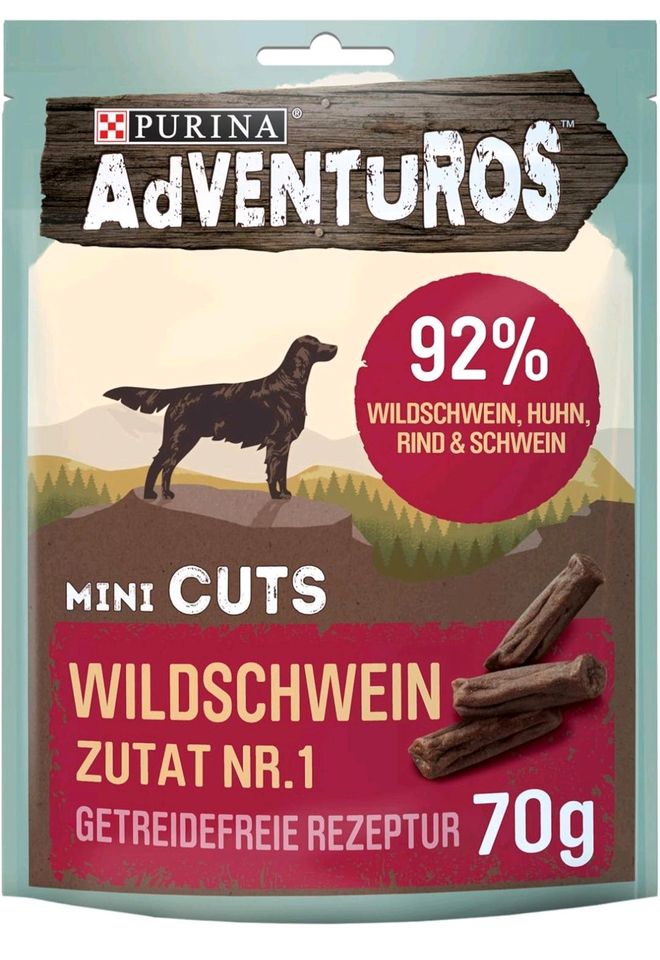 Purina Adventuros Mini Cuts Wildschwein 7x70g NEU in Scharbeutz