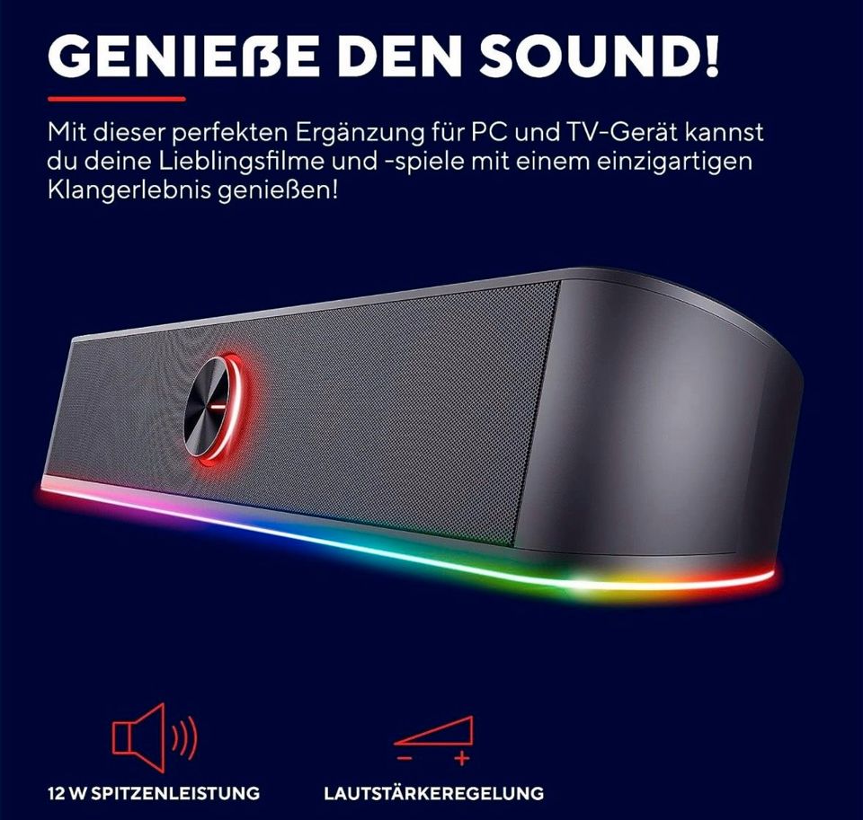 Soundbar von Gaming X Trust in schwarz. in Büdelsdorf