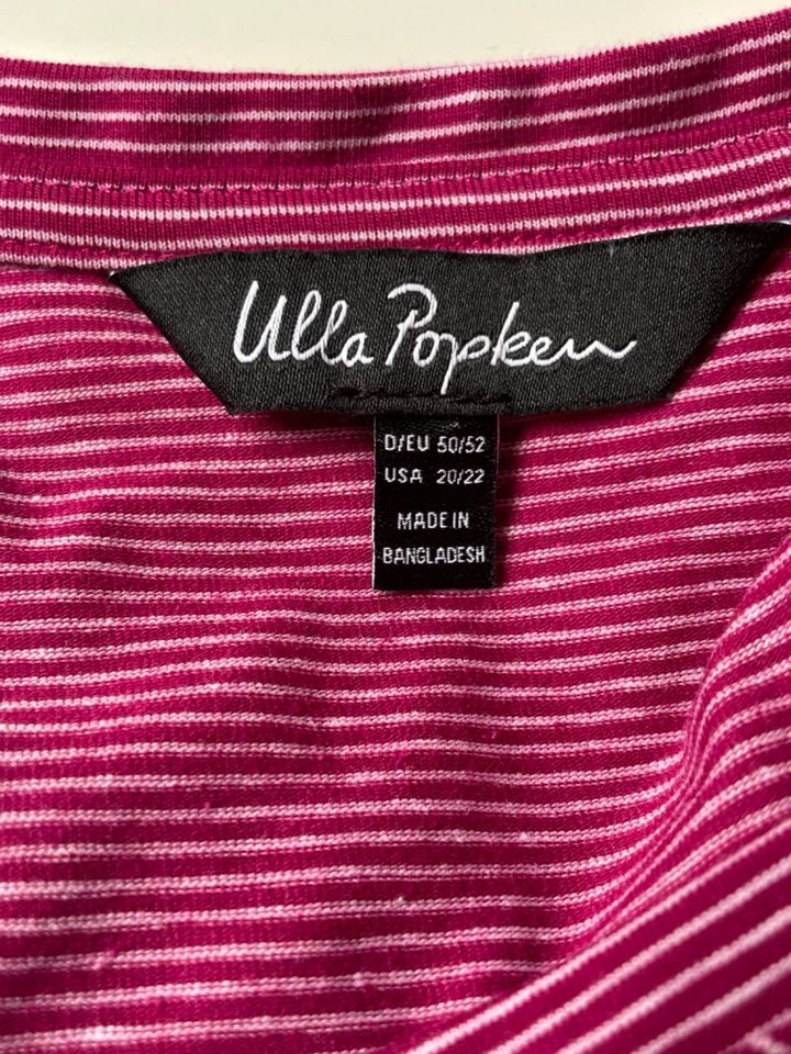 Ulla Popken Sommerkleid, pink, weiße Streifen, 50-52 in Gelsenkirchen