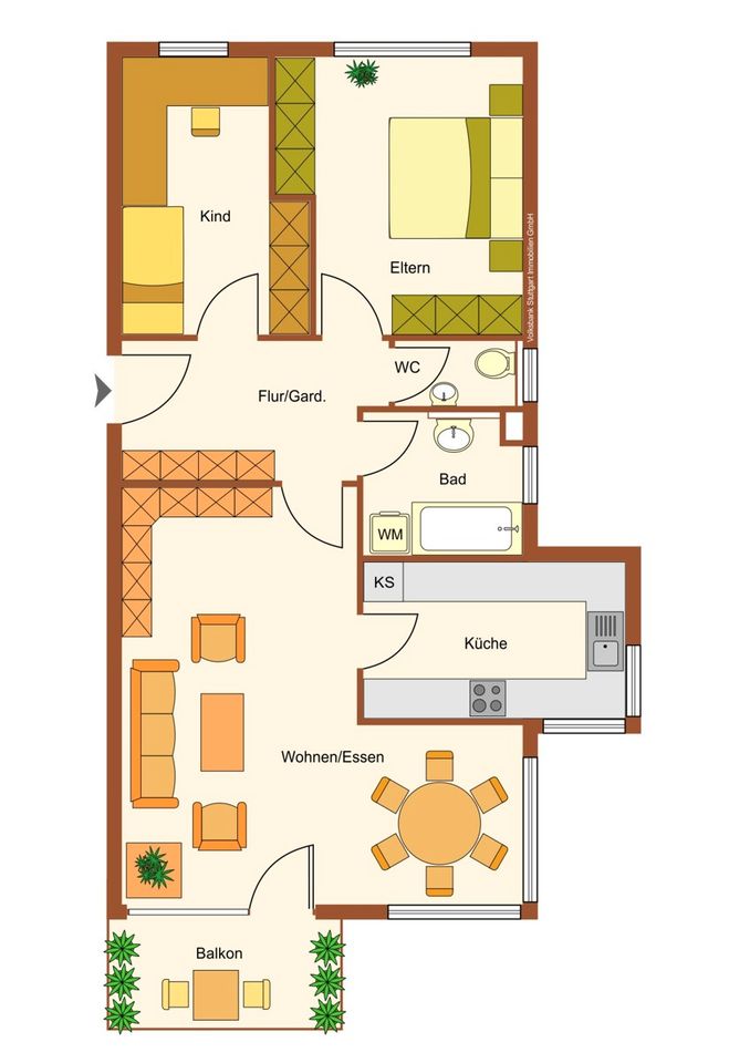 Lichtdurchflutete Etagenwohnung  in Waiblingen! in Waiblingen