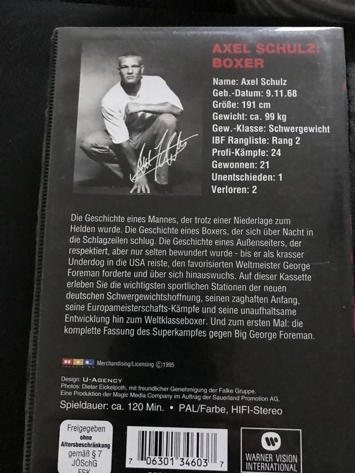 VHS Videkassette Axel Schulz in Gifhorn
