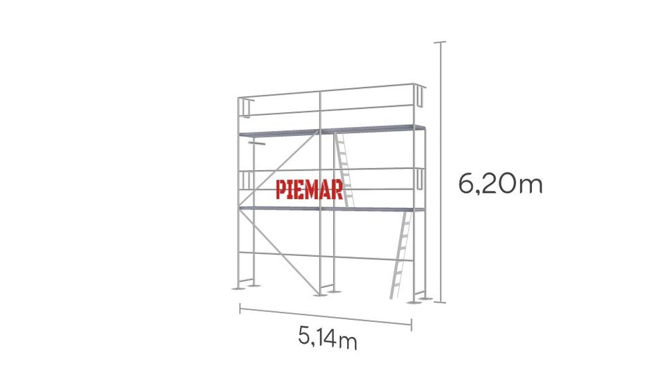 Gerüst Fassadengerüst 5,14x6,2m Alu-Gerüs Gerüstbau | piemar.de ! in Schwäbisch Hall