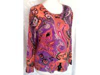 Pullover Strick-Pulli Paisley-Muster Perlen orange lila 44 46 XL Berlin - Charlottenburg Vorschau