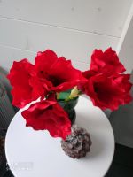 2 x Amaryllis Kunstblume rot, Deko Blume Hessen - Haiger Vorschau