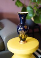 Lindner muster/ Blumen kobalt Vase blau antik vintage blau Gold Berlin - Charlottenburg Vorschau