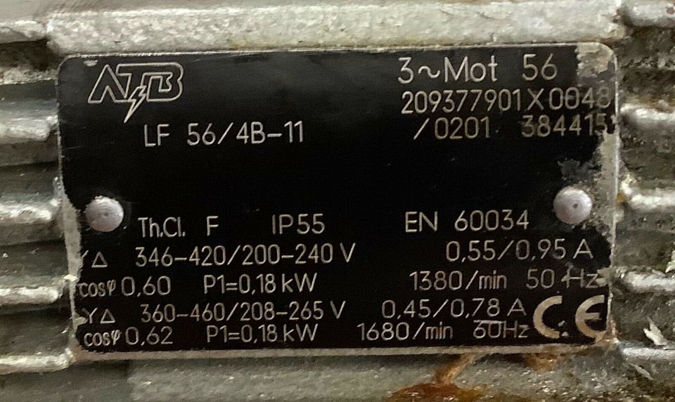 Heynau 2HZ1.1M Verstellgetriebe + ATB LF 56/4B-11 Elektromotor in Enger