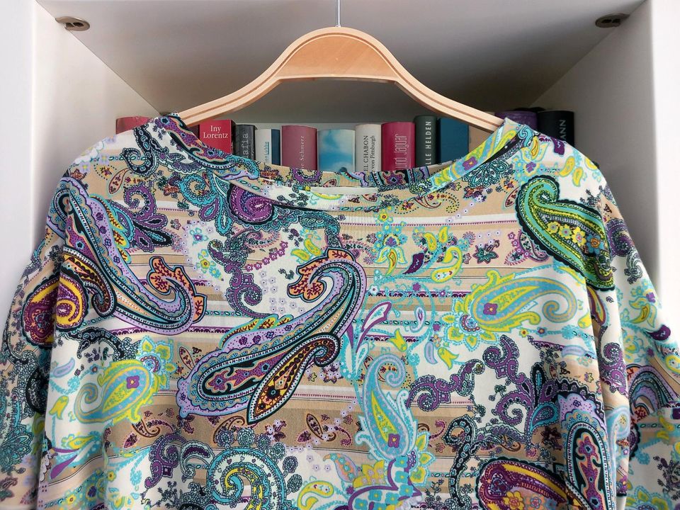 Etro Neu Oversize T-Shirt 46 Paisley Muster bunt Türkis Lila weit in Essen-West