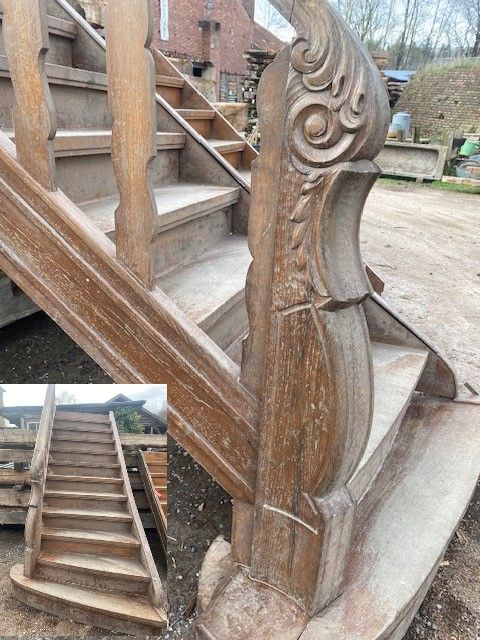 Treppe massiv Eiche – Barockstil – aus dem Emsland 12 Stk Stufen in Lemgo