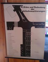 Plakat / Rolle Fahrschule Fahrbahnmarkierungen alt Mecklenburg-Vorpommern - Malchin Vorschau