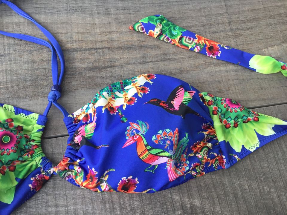 Tolles Desigual Bikini Top Oberteil 34 36 38 C D Royalblau in Bochum