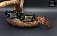 Armband Lederarmband Wolfstatze Runenschrift Wikinger Viking NEU Sachsen-Anhalt - Spickendorf Vorschau