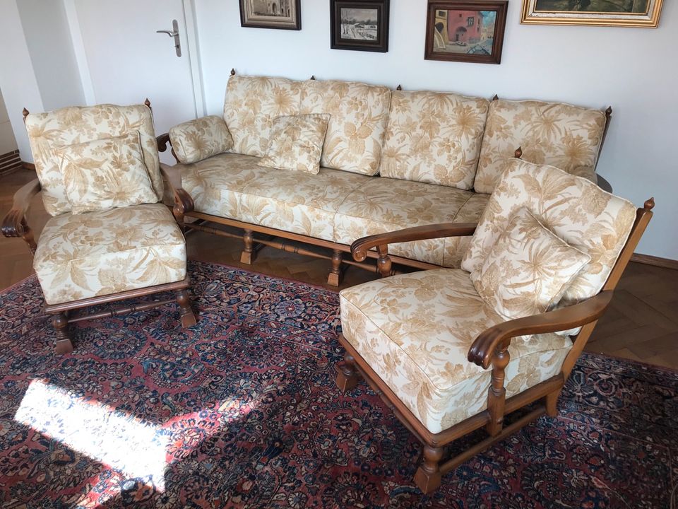 Spanische Stilmöbel Sofa (4-Sitzer) und 2 Sessel in Ettlingen