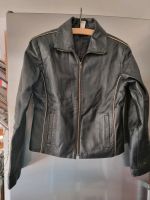 Tolle schwarze Lederjacke Echtleder Gr. 34 Bayern - Benningen Vorschau