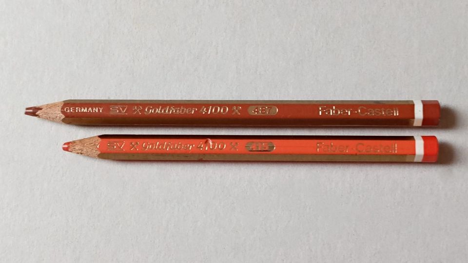 2 Alte Buntstifte v. Faber-Castell SV 4100 Goldfaber Nr 415 + 487 in Norderstedt