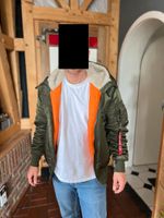 Alpha Industries MA-1 HOODED - Übergangsjacke Kapuze mit Fell Hessen - Weilmünster Vorschau