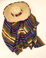 Mexikaner Kostüm Poncho  Sombrero Bayern - Kaisheim Vorschau