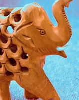 Holz-Skulptur „Elefant im Elefant“ - Handarbeit - 10 cm Nordrhein-Westfalen - Castrop-Rauxel Vorschau