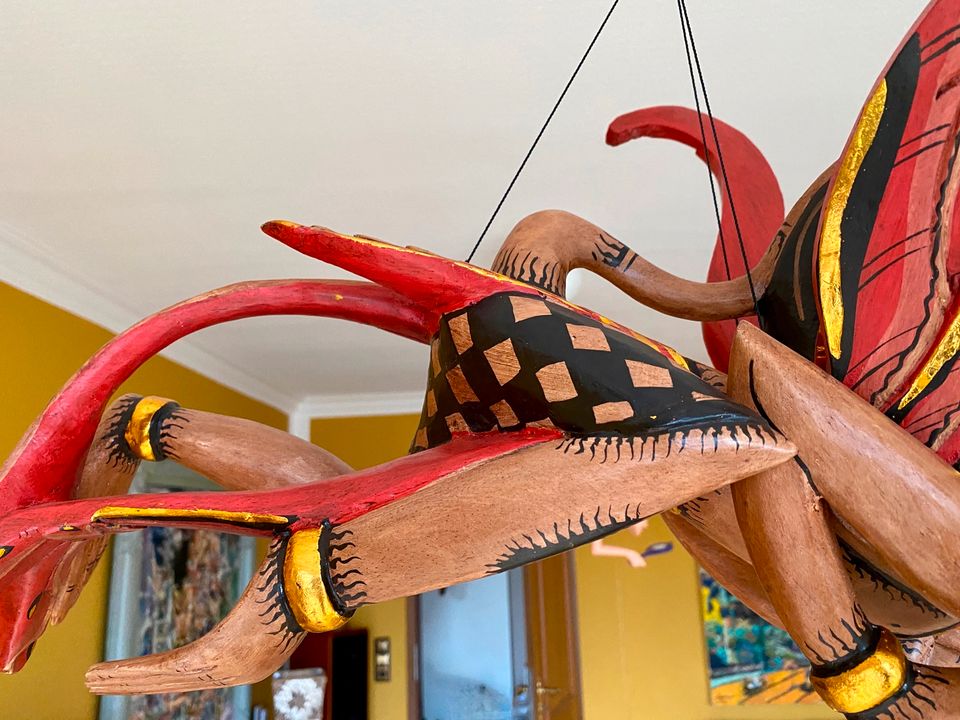 Hanuman 50cm fliegend Affengott Fluggöttin Flugdrachen Holz in Essen