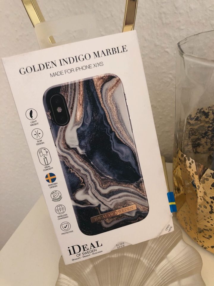 Handyhülle IPhone X oder XS Ideal of Sweden blau Gold Marmor in Nußloch