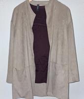 Marc Cain Mantel Jacke beige Wildleder Velours edel 36 38 Hessen - Wiesbaden Vorschau