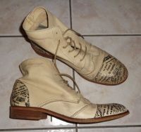 Mustang echt Leder Boots Stiefeletten Print Gr. 39 beige wie neu Bayern - Manching Vorschau