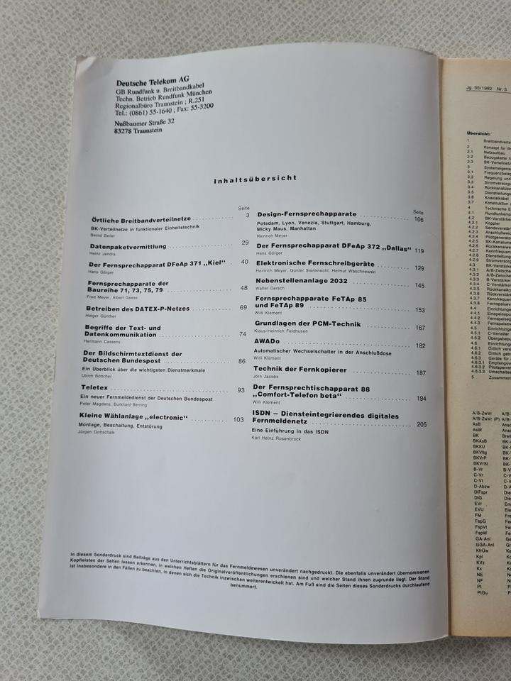 'Sonderdruck' - Unterrichtsblätter d. DBP - f.d. Fernmeldewesen in Altenmarkt