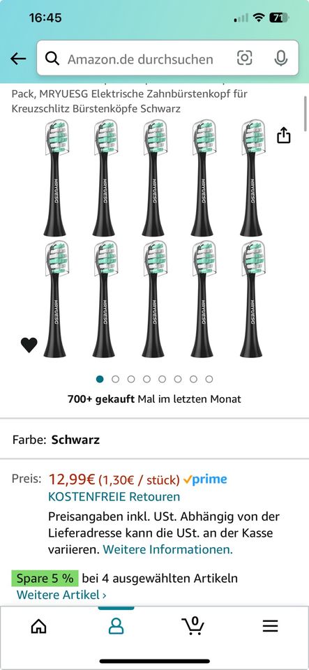 Ersatzbürsten Sonicare elektrische Zahnbürste in Bruckmühl