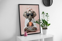 Poster / Wandbild Elefant mit Sonnenbrille cool / 50x70cm Stuttgart - Stuttgart-Ost Vorschau