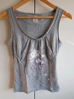 Only Tank Top Stickerei grau meliert Stern Krone Queen Raffung Hessen - Fulda Vorschau