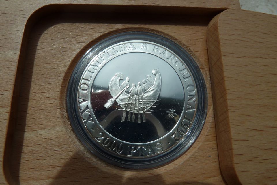 Silbermünzen Olympiade 1992 komplett 16 Münzen unbenutzt 925er in Günzburg
