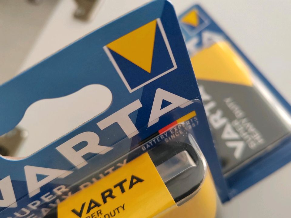 2x Varta Batterie Block, 3R12, 4.5V Flachbatterie Typ  3R12 M in Wehr