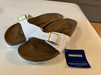 Birkenstock Madrid Gr 37 Sandalen weiß Lack Schlappen Neu Baden-Württemberg - Bad Saulgau Vorschau