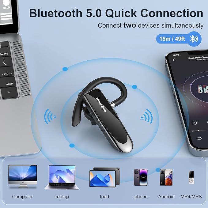 NEU New Bee Bluetooth Headset Kopfhörer 60T Standby in Bielefeld