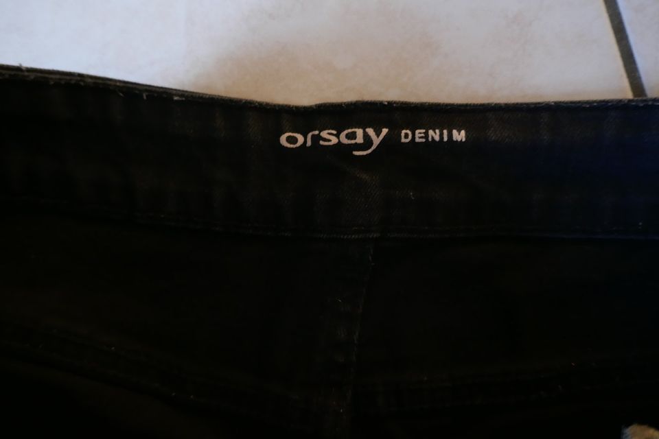 Neu Orsay Chino Jeans Hose Schwarz Baumwolle 38 in Teningen