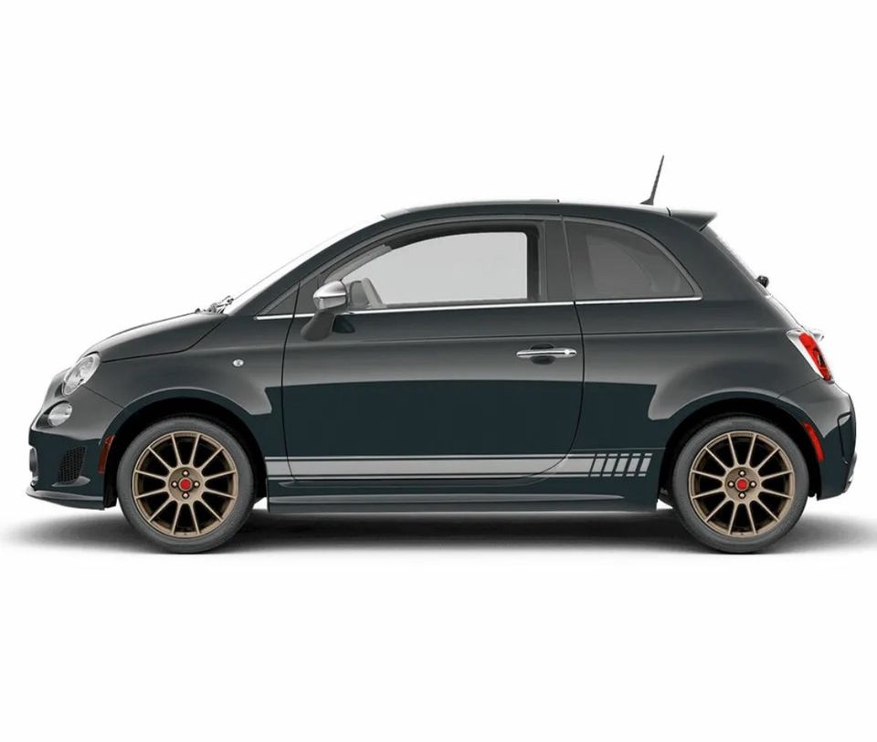 Auto-Seitenstreifen Aufkleber Fiat 500 Dark-Grey, Dunkelgrau in Endingen