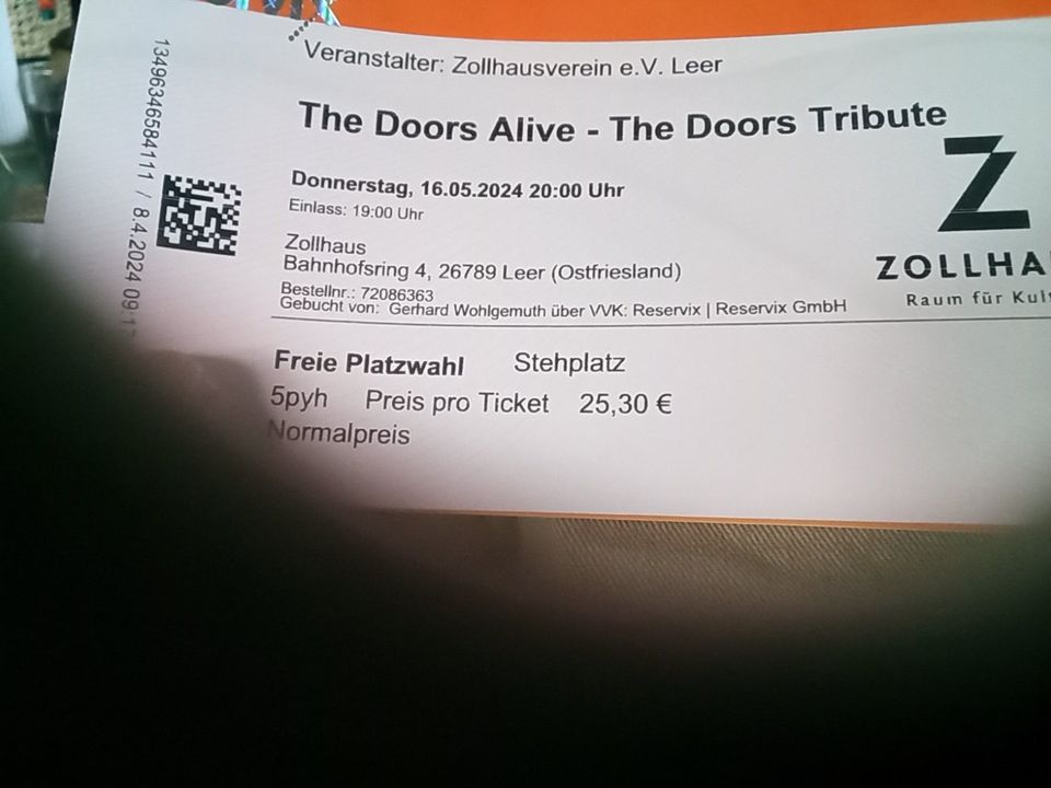 The Doors Alive, Do 16.5.24 20.00 Uhr Zollhaus in Leer in Barßel