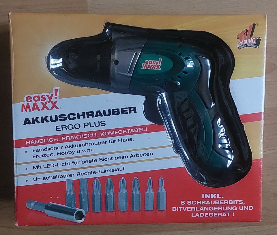 Akkuschrauber Easy! MAXX Ergo Plus, incl. Bits u. Ladegerät in Königslutter am Elm