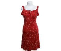 Kleid rot mit Blumenmuster 32/34 XXS/XS Sommerkleid schulterfrei Bayern - Bayreuth Vorschau
