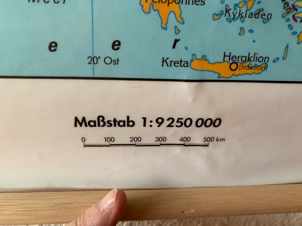 Europa Schulwandkarte, Rollkarte, Lehrtafel, Landkarte in Kötz