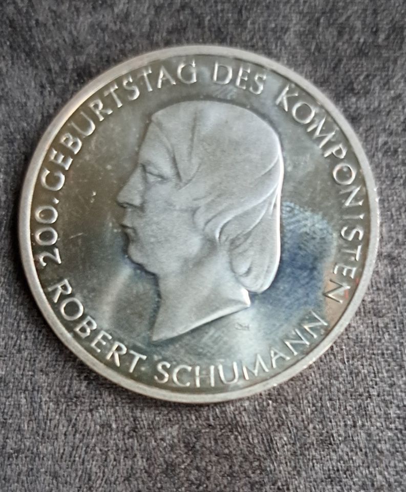 10 Euro Sammlermünze 2010 200. Geburtstag Robert Schumann in Wuppertal