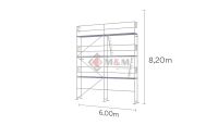 Gerüst Stahlbeläge Fassadengerüst 6x8,2m Baugerüst 49,2 qm Baden-Württemberg - Schwäbisch Hall Vorschau