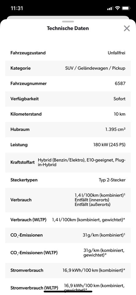 Audi Q3 45 e TFSIe S line S tronic LED KEYLESS el. HECK  1.4L/100 in Buchen (Odenwald)