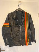 Vintage Lederjacke Gr. 36 schwarz rot Gold echt Leder Motorrad Rheinland-Pfalz - Simmertal Vorschau