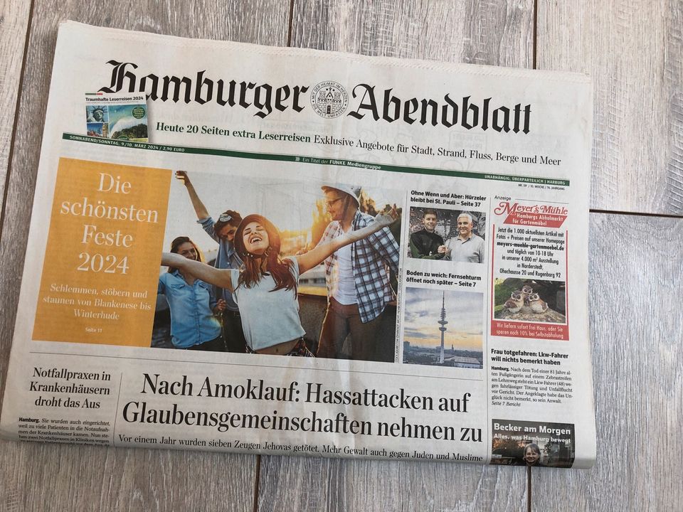 Hamburger Abendblatt - 9./10. März 2024 in Emmelsbüll-Horsbüll