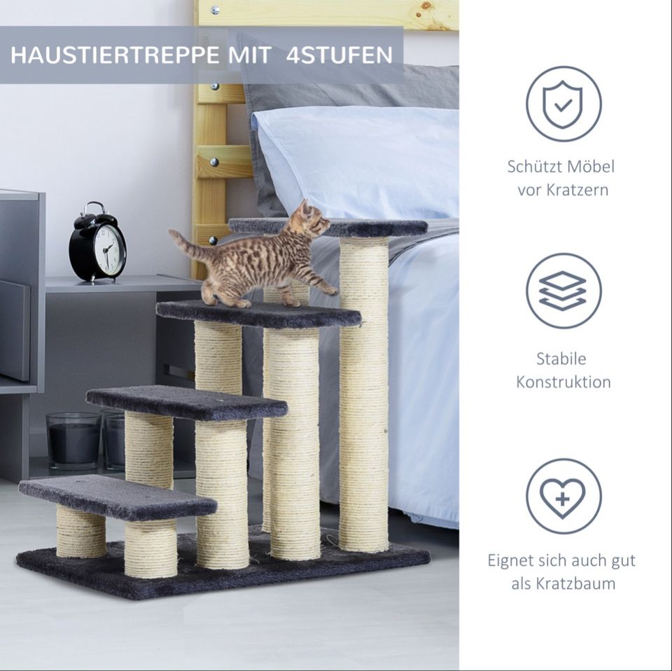 Tiertreppe Katzentreppe Hundetreppe 4 Stufen Treppe für Katze in Kassel