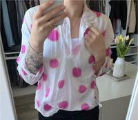 Made Moda in Italy Baumwolle Sommer Bluse Punkte Gold pink M 38 L Nordrhein-Westfalen - Wipperfürth Vorschau