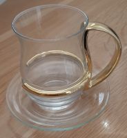 Teeglas mit goldenem Kunststoffgriff Bayern - Wenzenbach Vorschau